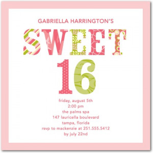 your sweet 16 birthday party invitations in a fun way with this sweet ...