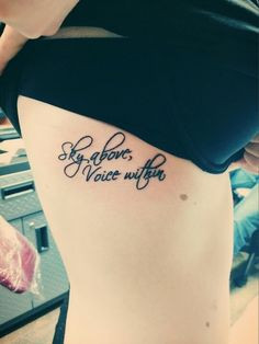 my favorite quotes from Skyrim :) Located on upper right ribs. #Skyrim ...