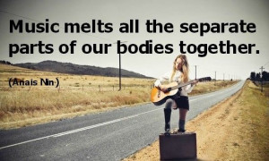 Great quotes on music as relaxation.