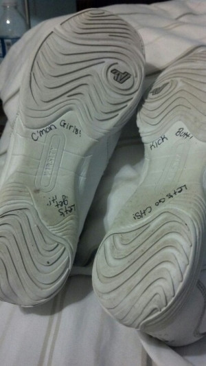 quotes on the bottom of your sneakers the morning of competition ...