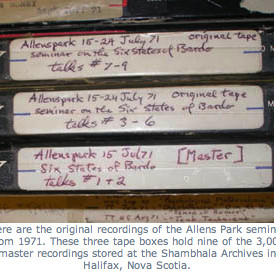 ... Project: 9 Audio Talks by Chogyam Trungpa, July 1971, on Bardo