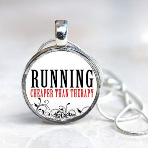 Quote Necklace Running Jewelry Jogger's gift Necklace running therapy ...