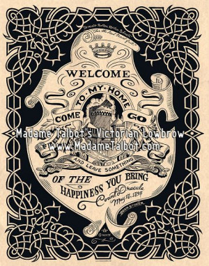 Count Dracula's Vampire Greeting Poster from Madame Talbot