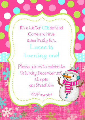 Winter Party Invitation Sayings