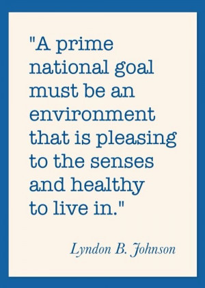 President Lyndon B. Johnson environmental health #quotation