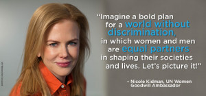 Nicole Kidman – Equality between women and men. Picture it!