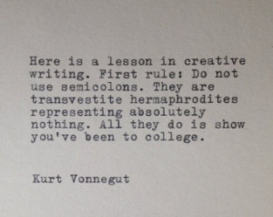 Kurt Vonnegut Writing Hand