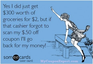 You might be a coupon freak if...