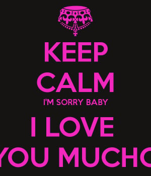 Im Sorry Love Keep calm i'm sorry baby i
