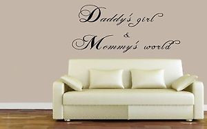 Daddys-Girl-Mommys-World-Vinyl-Wall-Quote-Decal-Sticker-Decor-99124