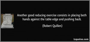 Another good reducing exercise consists in placing both hands against ...