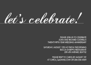 Wedding anniversary invitation by PurpleTrail.