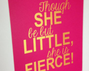 Baby girl nursery gold quote print 