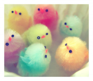 easter #easter chicks #chicks #cute #rainbow colours