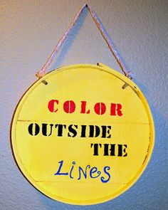 Happy Home Studios: Color Outside the Lines. Love this!