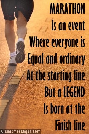 Marathon Running Motivational Quotes Inspirational quote to wish
