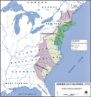 Map Of The 13 Colonies With Cities And Rivers