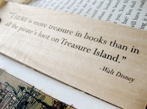 2in x 6in Wood Bookmark - There is more treasure in books