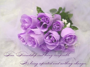 Beautiful Purple Flowers With Quote Graphic