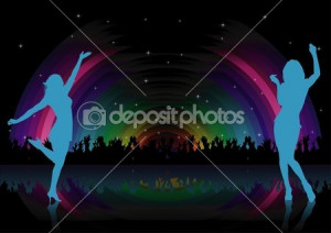 Rainbow Dance Party Stock