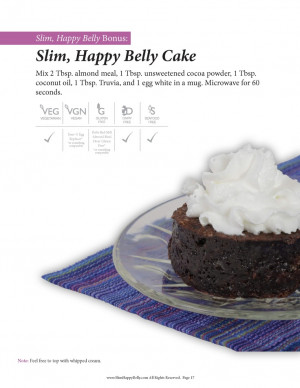 Jorge Cruise's Slim, Happy Belly Cake recipe. THANK GOD! My sweet ...