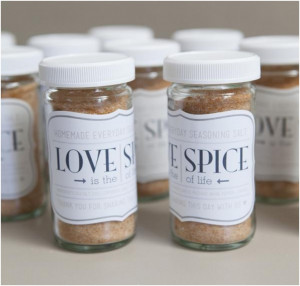 Homemade ‘Love Spice’ Favor Jar
