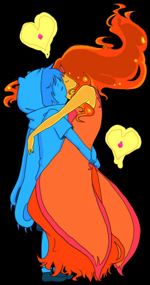 Adventure Time Couples Finn and Flame Princess