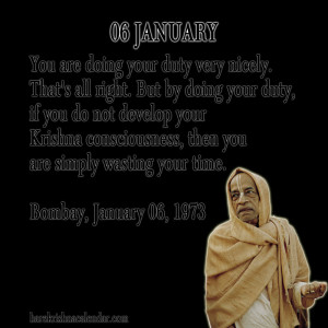 ... quotes of Srila Prabhupada, which he spock in the month of january