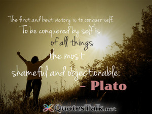 Motivational Quotes – The first and best victory is to conquer self ...
