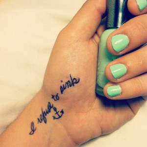 refuse to sink. possible quote tat?!