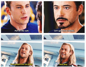 ... By Petty Humans Captain America & Iron Man Fighting In The Avengers