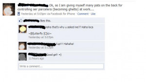 Bitchy Facebook Status...