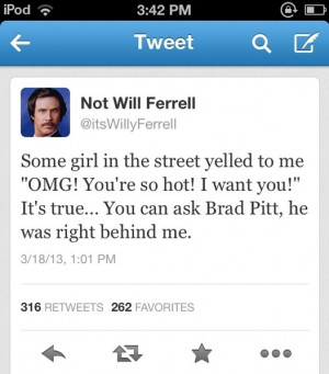 funny picture will ferrell brad pitt hot wanna joke.com