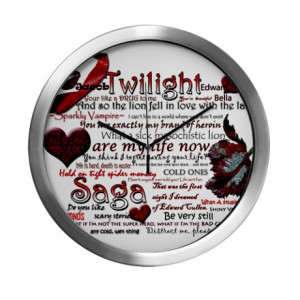 ... In Love With The Lamb Living Room > Twilight Quotes Modern Wall Clock
