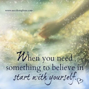 Start with yourself...