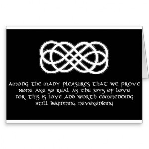Neverending Celtic Love Knot and poem Greeting Card