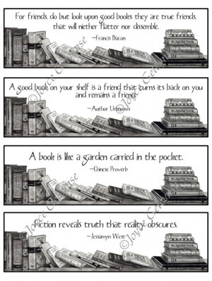 Printable Bookmarks, Book Lover Quotes: Pencil Drawing, Stacks of ...