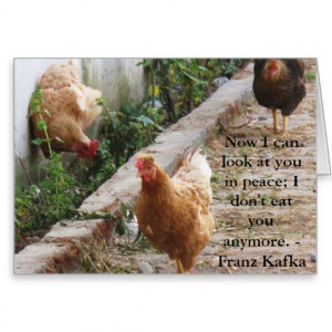 Franz Kafka animal welfare quotation Greeting Cards