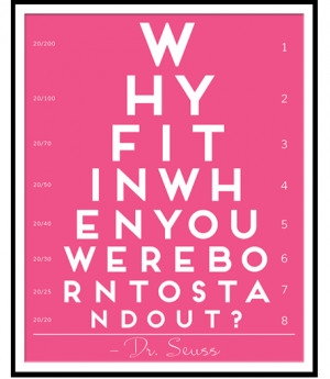 How cute is this Dr. Seuss eye chart printable shared by Indie Tot?!