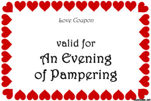 Love coupon: Evening of Pampering