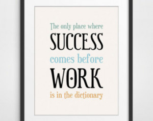 ... Quote, Office Decor, Typography Poster, Success Quote, Modern Wall Art