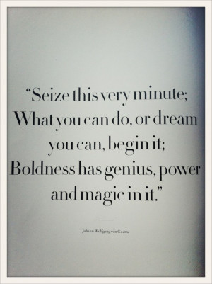 film still from Beginners and Goethe quote both via Spartan Journal