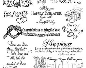 Wedding 1 Word Art, Sentiments, Pho tography Overlay, Digital Stamp ...