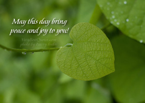 May this day bring peace and joy to you!