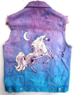 pastel goth | unicorn vest