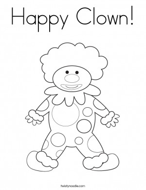Happy Birthday Clowns Coloring Pages