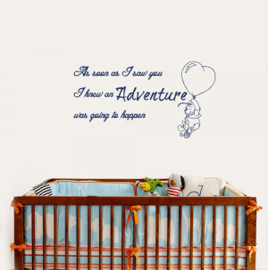 Vinyl Decal Winnie the Pooh Quote Adventure Happen Home Wall Art Decor ...