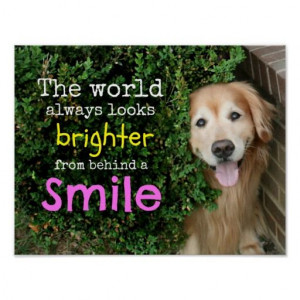 Golden Retriever Behind A Smile Print by #AugieDoggyStore