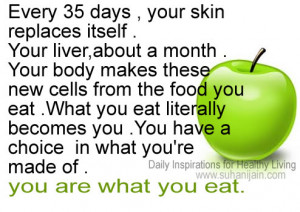 every 35 days your skin replaces itself your liver about a month your ...