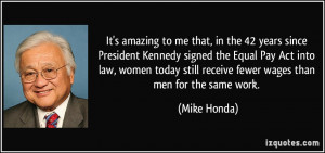 It's amazing to me that, in the 42 years since President Kennedy ...